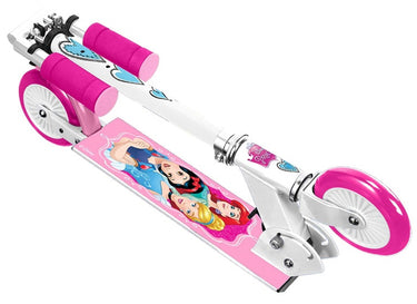 Disney princess - inklapbare meisjes step met voetrem - wit roze