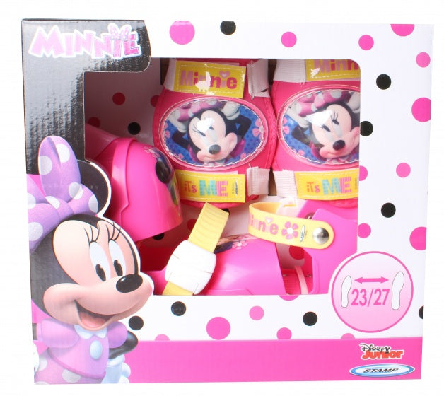 Load image into Gallery viewer, Minnie Mouse rolschaatsen meisjes roze wit maat 23-27
