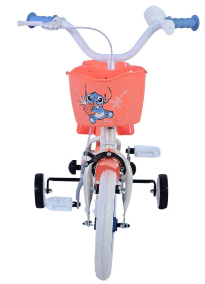 Load image into Gallery viewer, Disney Stitch Kinderfiets Meisjes 12 inch Creme Koraal Blauw
