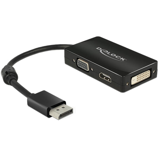 Delock displayport > vga hdmi dvi adapter (zwart)