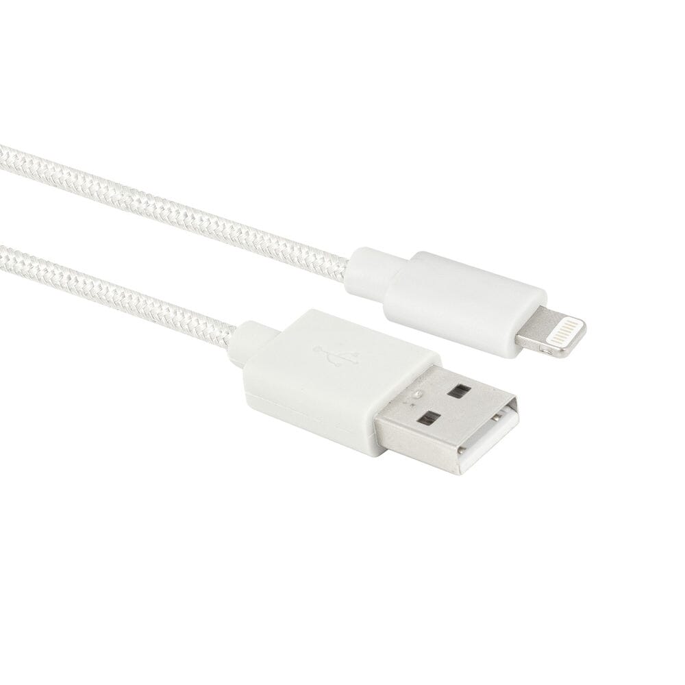 Act usb a naar lightning laaden datakabel 1m nylon wit