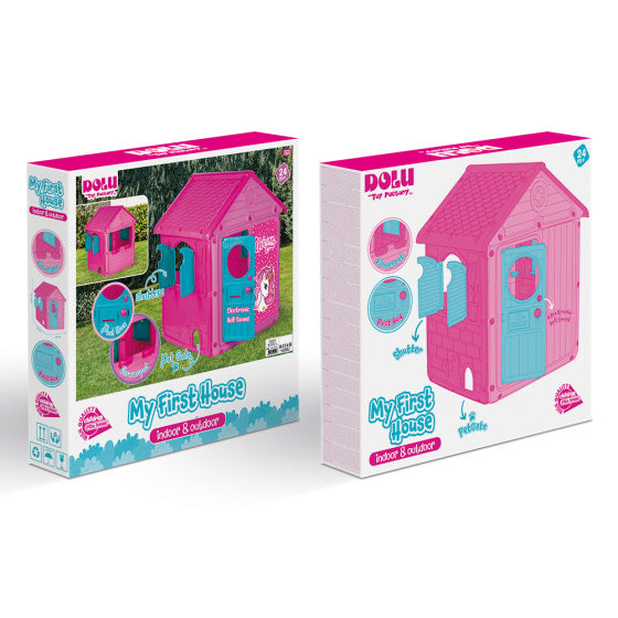 Load image into Gallery viewer, Dolu My 1st Unicorn House Speelhuisje met Deurbel Roze Blauw
