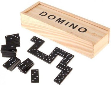 Engelhart domino 28 stenen in houten kistje