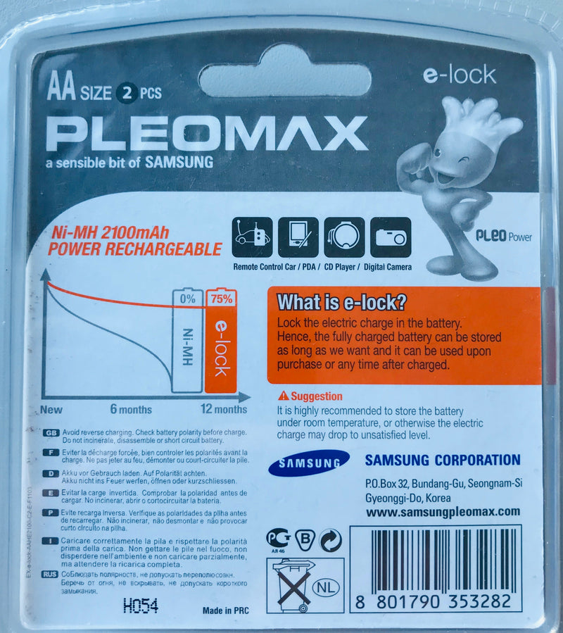 Load image into Gallery viewer, A. van nieuwenhuizen zn b.v. batterij pleomax lr6 aa 1.2v ni-mh 2100mah power rechargeable
