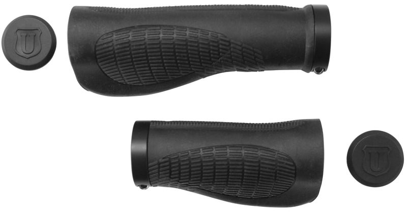 Load image into Gallery viewer, Union ErgoLock 128 95mm Zwart Bicycle Handlebar
