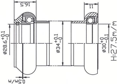 Tecora e balhoofdstel1 1 8 inch ahead cartr alu 30.0 conus zwart
