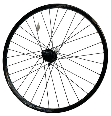 Rodi achterwiel 26 - 559x19 iis excalibur 2xc db600 qr zwart schijfrem cassette