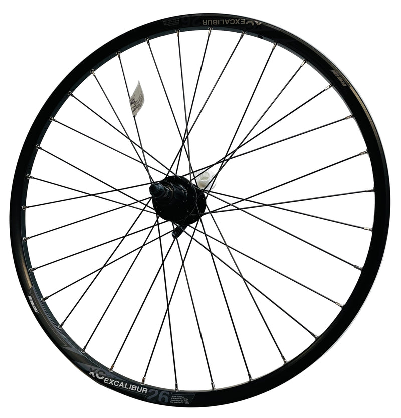 Afbeelding laden in galerijviewer, Rodi achterwiel 26 - 559x19 iis excalibur 2xc db600 qr zwart schijfrem cassette
