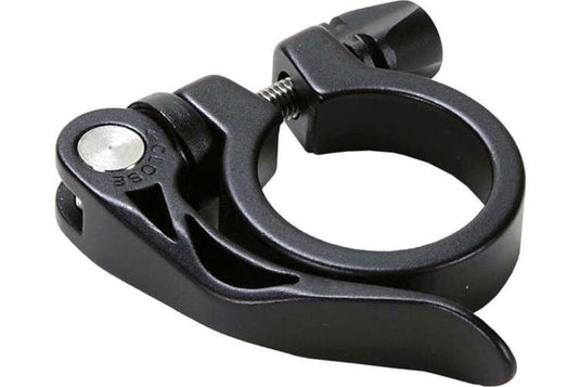 Zadelpenklem + snelspanner 34.9 zwart