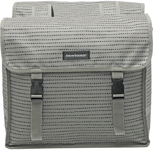 Fiori Dubbele Fietstas - Waterafstotend Polyester - 30L - Zwart Blauw Grijs