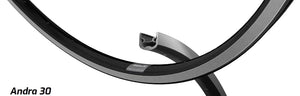 Ryde b.v. velg 28' - 14 andra30 28'-622 aluminium zwart cnc