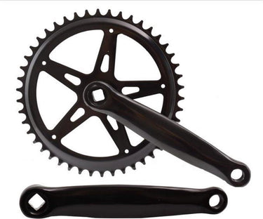 Hzb kettingwiel crankset staal 46 tands 170 mm 1 8 + 3 32 zwart