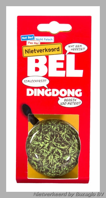 Afbeelding laden in galerijviewer, Buzaglo nietverkeerd ding-dong bel staal 60 mm. grass
