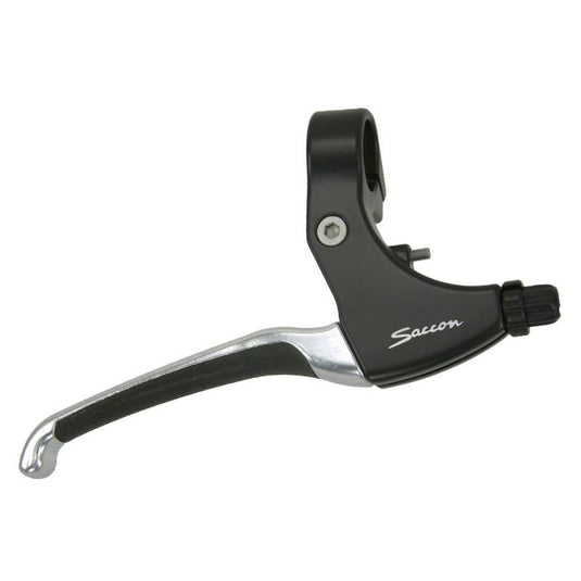 Saccon remhendel set, aluminium zwart zilver. ruber inleg in hendel.
