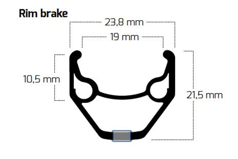 Load image into Gallery viewer, Ryde b.v. velg 26' - 14 zac2000 26 -559 zwart 36 gts.
