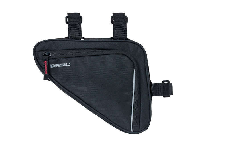 Load image into Gallery viewer, Basil Sport Design frametas M - zwarte fietstas - 1,7L - waterafstotend - klittenbandbevestiging
