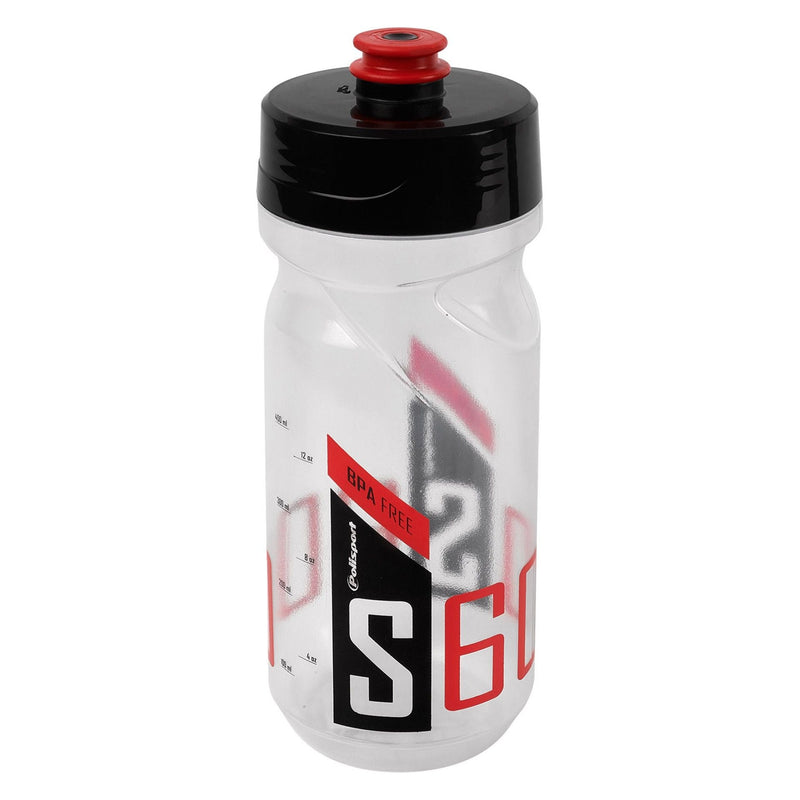 Load image into Gallery viewer, Polisport Bidon met schroefdop S600 600 ml transparant zwart rood
