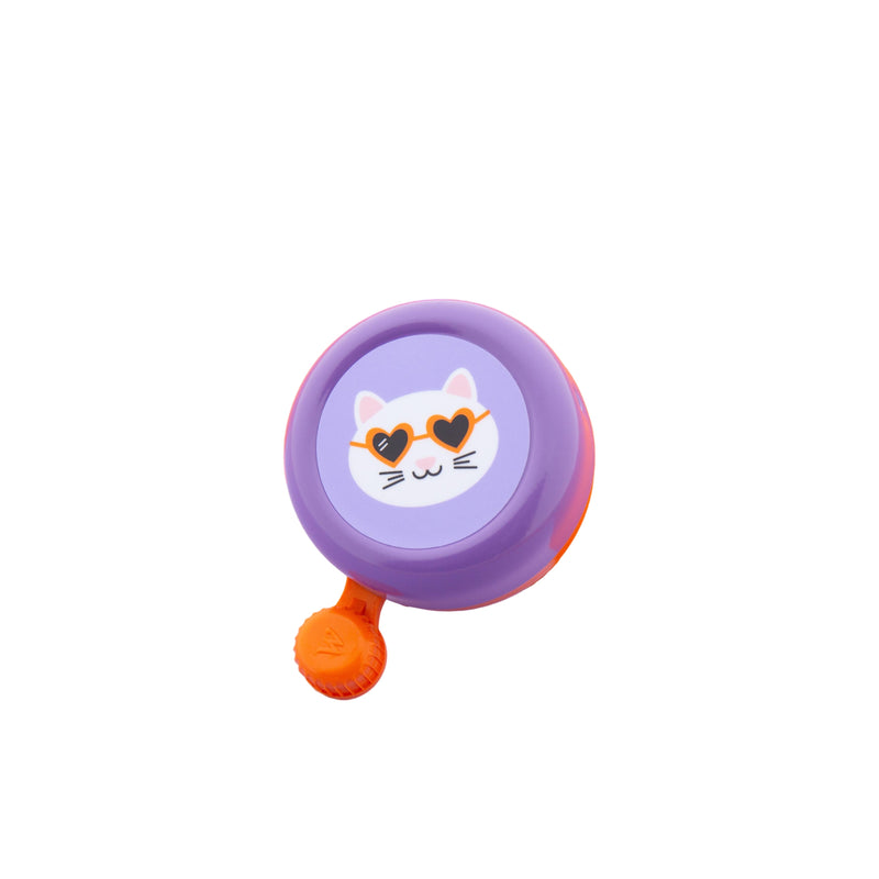 Afbeelding laden in galerijviewer, Widek b.v. widek kinderbel explorer funky cat oranje paars op kaart

