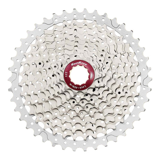 SunRace csmx3 10 speed cassette 11-42t. zilver metallic