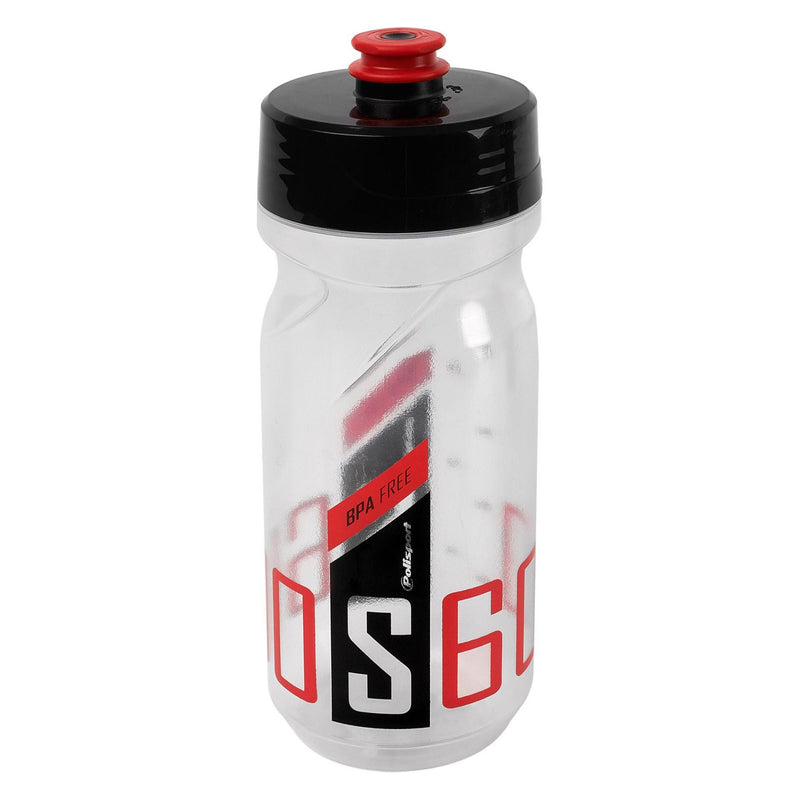 Load image into Gallery viewer, Polisport Bidon met schroefdop S600 600 ml transparant zwart rood
