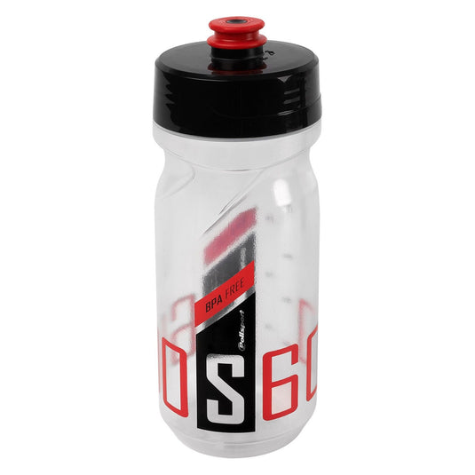 Polisport Bidon met schroefdop S600 600 ml transparant zwart rood