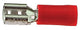 Bofix kabelschoen plat 2.8 mm. vrouw rood