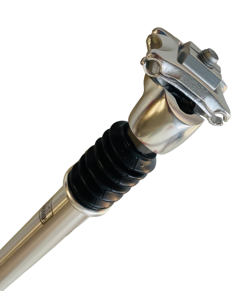 Load image into Gallery viewer, Zadelpen verend atb zilver 25.4 alu
