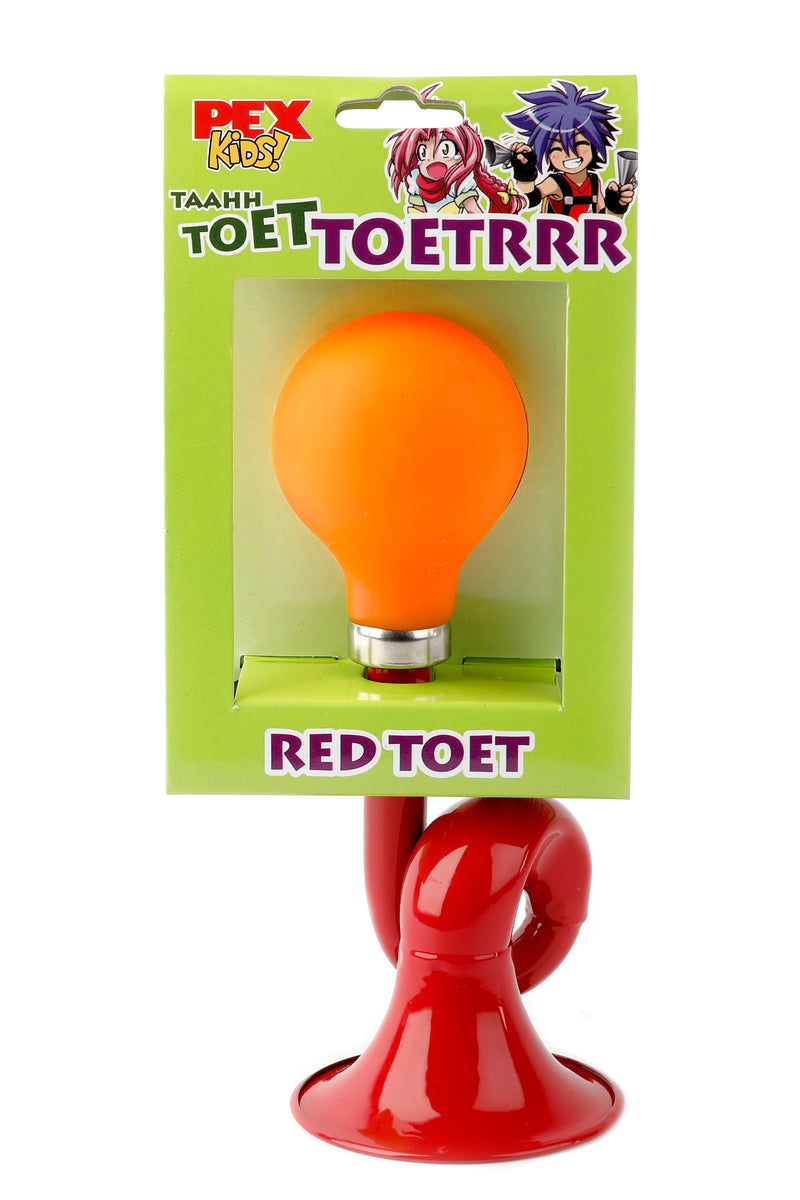 Afbeelding laden in galerijviewer, Buzaglo pexkids red toet posthoorn staal oranje bol
