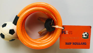 Buzaglo pex-it fietsfunkabelslot oranje met voetbal
