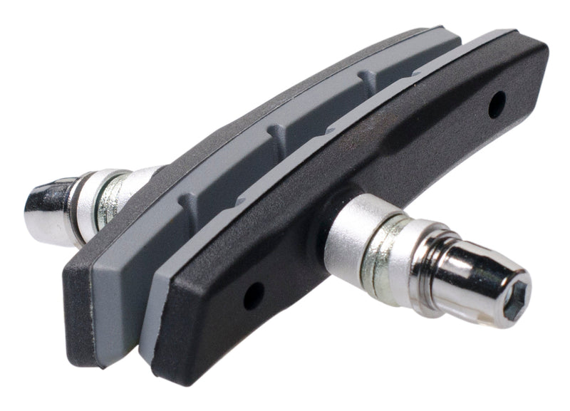 Load image into Gallery viewer, remblokken V-brake 80 x 13 mm zwart grijs 2 stuks
