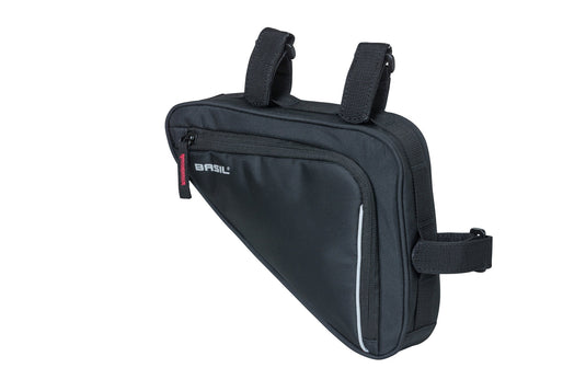 Basil Sport Design frametas M - zwarte fietstas - 1,7L - waterafstotend - klittenbandbevestiging