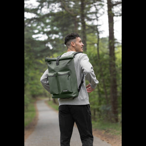 Urbanproof fietstas rolltop up recycle 20l groen