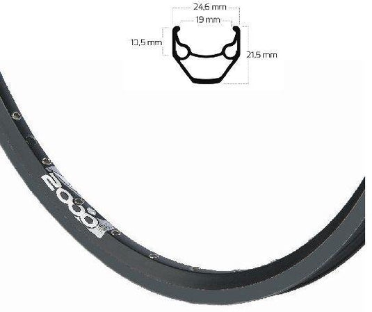 Ryde b.v. velg 28' - 14 zac2000 28'-622 disc geheel zwart (enkel gebust)