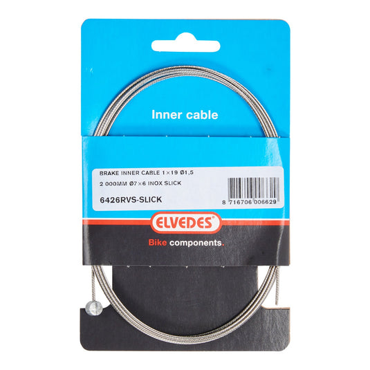 Elvedes rem binnenkabel 2000mm rvs slick ø1,5mm t-nippel