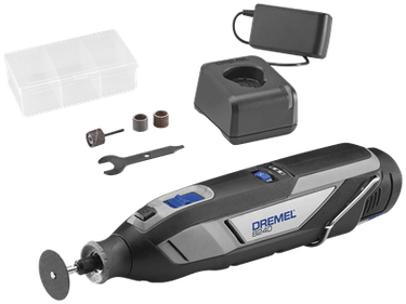 Dremel 8240-3 45 multitool - inclusief 12 v li-ion accu (2.0 ah) - oplader - 45 accessoires - 3 hulpstukken - soft bag