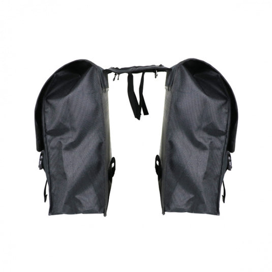 Dresco super shopper dubbele fietstas 50 liter nylon zwart