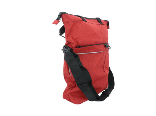 Dresco enkele fietstas en shopper 18 liter rood