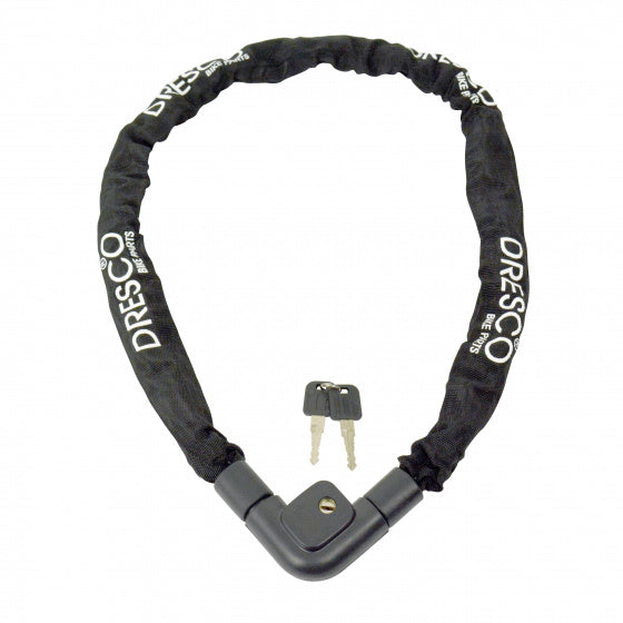 Load image into Gallery viewer, Dresco kettingslot 120 cm x 7 mm met 2 sleutels zwart
