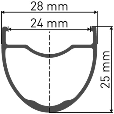 Dt swiss gr 1600 spline® 25 28 disc front wheel