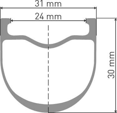 Dt swiss grc 1400 dicut® 30 28 disc front wheel