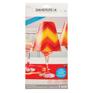 Darice • vellum shade x8 fiesta orange red
