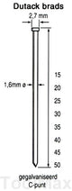 Dutack 1.6mm brads | 20mm | 2500 stuks - 5138030