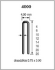 Dutack niet serie 4000 cnk 4mm doos 5 duizend - 5024011