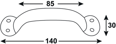 Connex handgreep 125x76x30mm vz - dy2000411