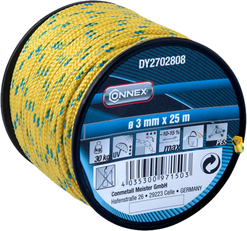 Load image into Gallery viewer, Connex pes touw geel 3mmx25m - dy2702808
