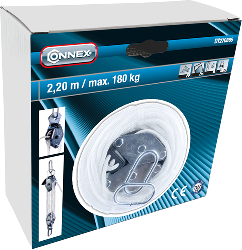 Connex takelblok 7-1 overbrenging 180kg vz - dy270865