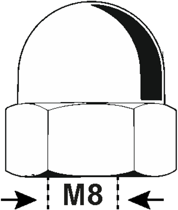 Connex dopmoer m8 5st rvs-a4 - dy4920008