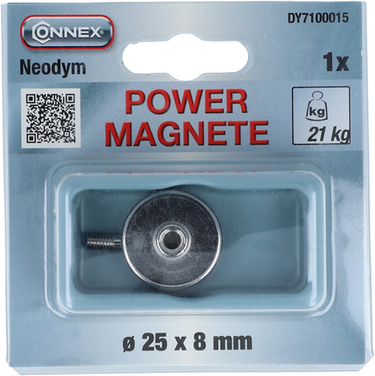 Connex magneet neodym haak d25 21kg - dy7100015