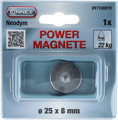 Load image into Gallery viewer, Connex magneet neodym d25mm m5-bout 22kg - dy7100019
