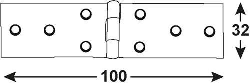 Load image into Gallery viewer, Connex tafelscharnier 100x32 bvz - dyb2006301
